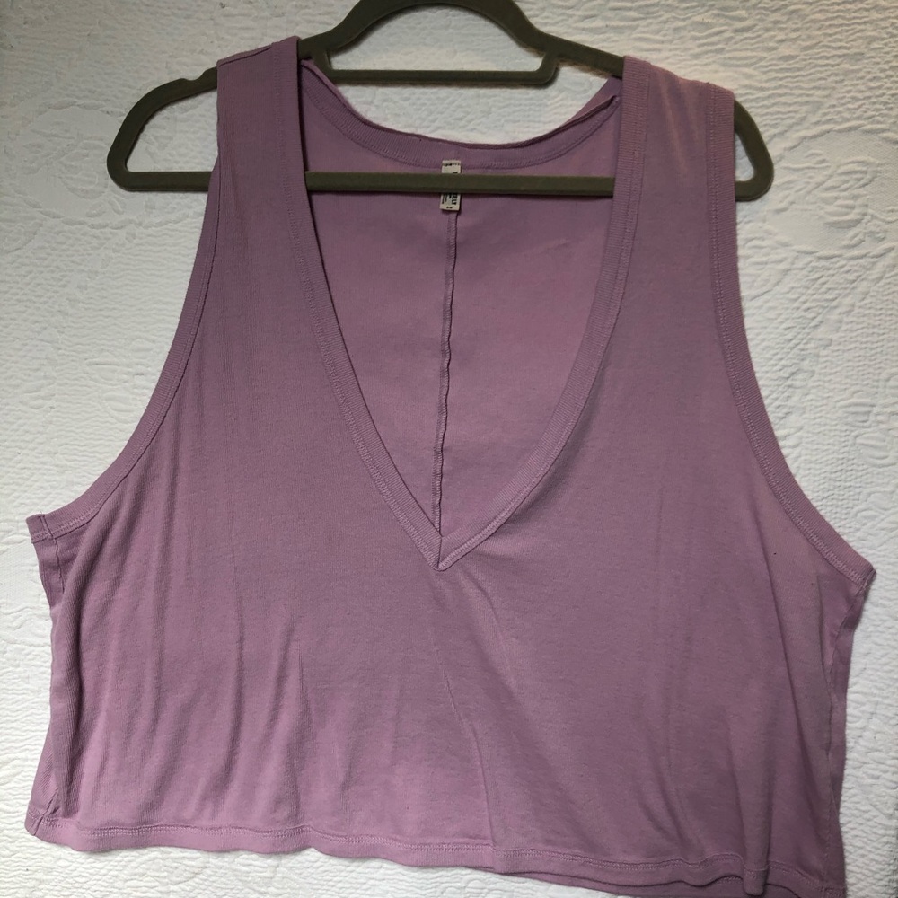 Free People Intimately Purple V-neck Tank